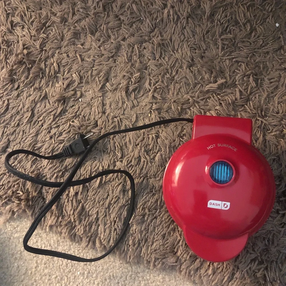 Mini Red  Waffle Maker